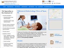 Tablet Screenshot of endoclinicstx.com